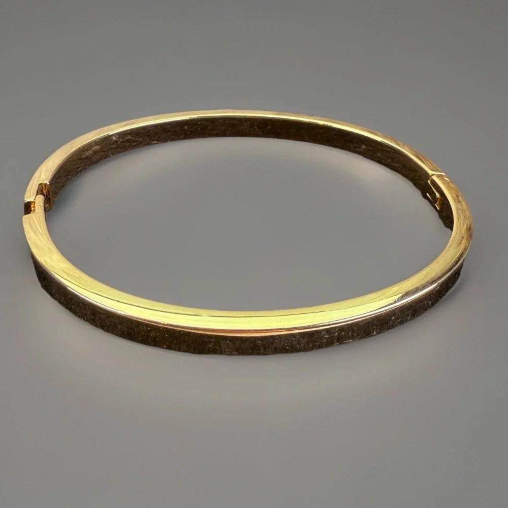 Anne Klein Goldtone Hinged Bangle Bracelet